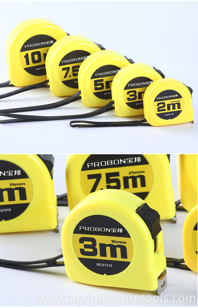 Factory wholesale custom LOGO 2m 3m 5m 7.5m 10m hand lock steel tape measure